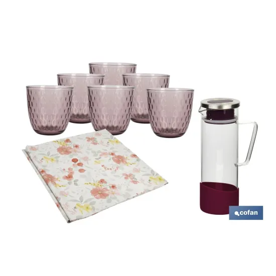 Comprar PACK DE JARRA MORADA,SET DE VASOS D Cofan | almacendeferreteriacor.es