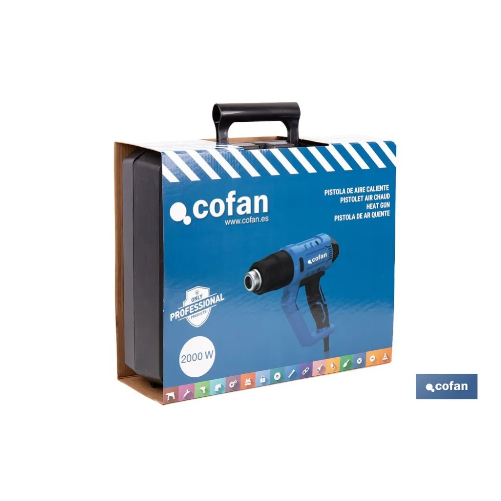 Comprar PISTOLA DE AIRE CALIENTE CON LCD DI Cofan | almacendeferreteriacor.es