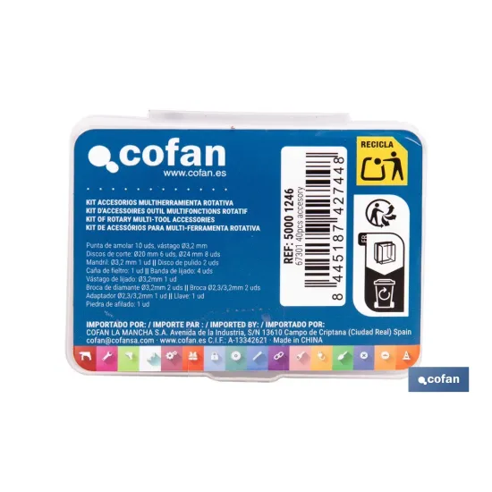 Comprar KIT ACCESORIOS MULTIHERRAMIENTA ROT Cofan | almacendeferreteriacor.es