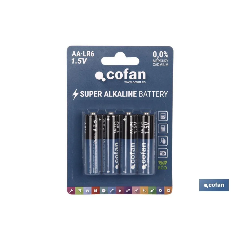 Comprar BLISTER 4 PILAS ALCALINA PLUS LR6/A Cofan | almacendeferreteriacor.es