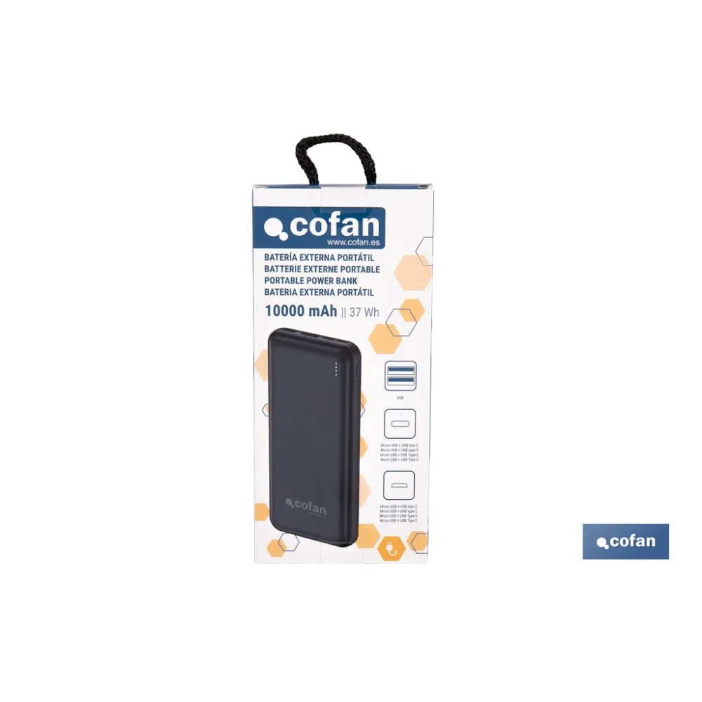 Comprar BATERÍA PORTÁTIL POWER BANK 10000 M Cofan | almacendeferreteriacor.es