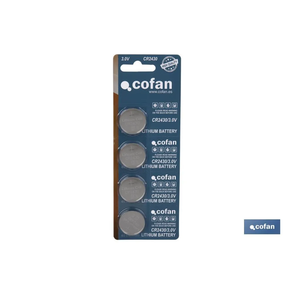 Comprar PILA BOTÓN CR2430/3,0V VENTA UNITAR Cofan | almacendeferreteriacor.es
