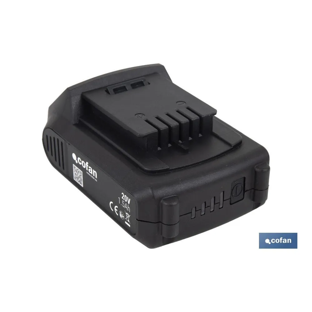 Comprar BATERÍA RECARGABLE Li-ion 20 V 1.5A Cofan | almacendeferreteriacor.es