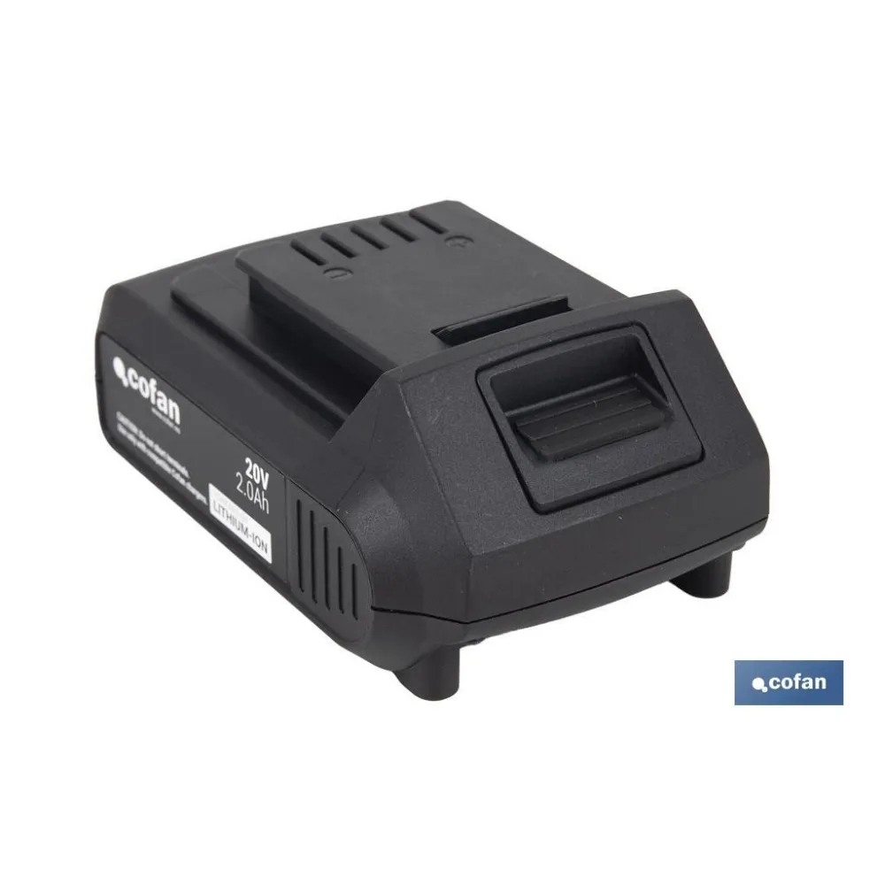 Comprar BATERÍA RECARGABLE Li-ion 20 V 2.0A Cofan | almacendeferreteriacor.es