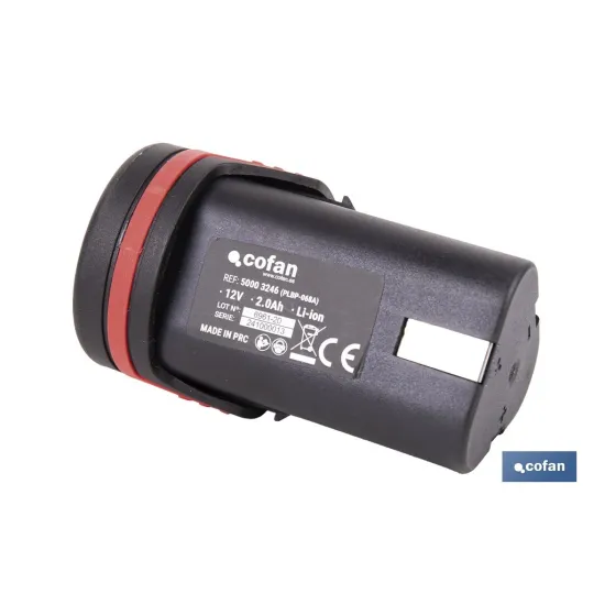 Comprar BATERÍA RECARGABLE Li-ion 12 V 2.0A Cofan | almacendeferreteriacor.es