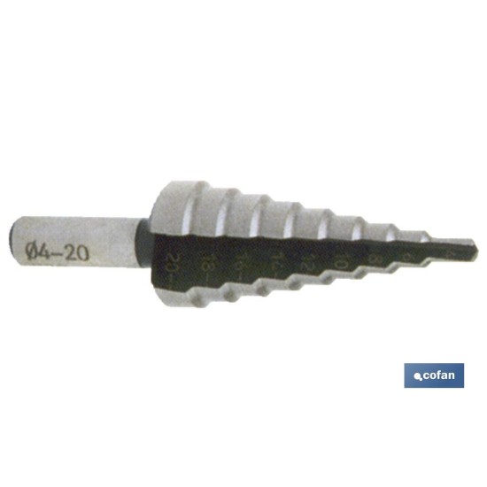 BROCA ESCALONADA HSS -TALADRO 4-12 (X 2 MM)