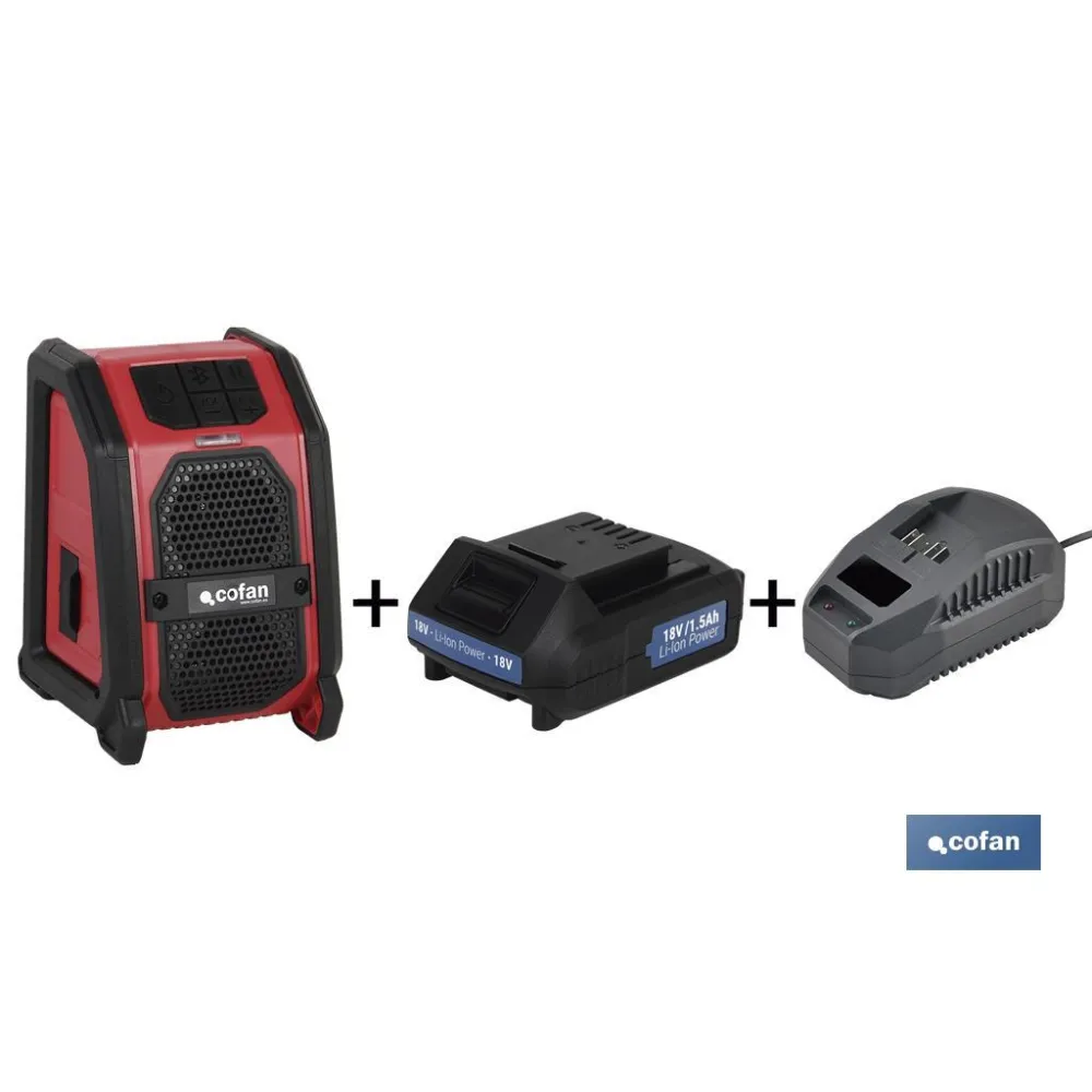 Comprar PACK DE ALTAVOZ BLUETOOTH, BATERIA  Cofan | almacendeferreteriacor.es