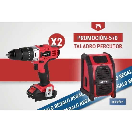 Comprar PACK DE TALADRO PERCUTOR (2 UDS.) Y Cofan | almacendeferreteriacor.es