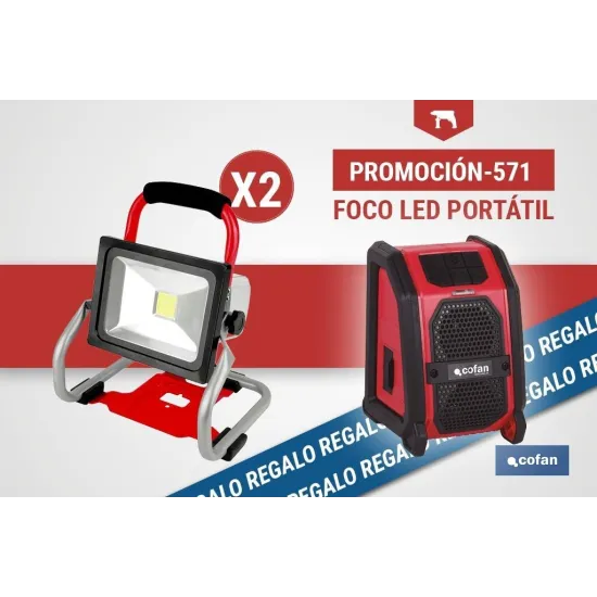 Comprar PACK DE FOCO LED PORTÁTIL (2 UDS.)  Cofan | almacendeferreteriacor.es