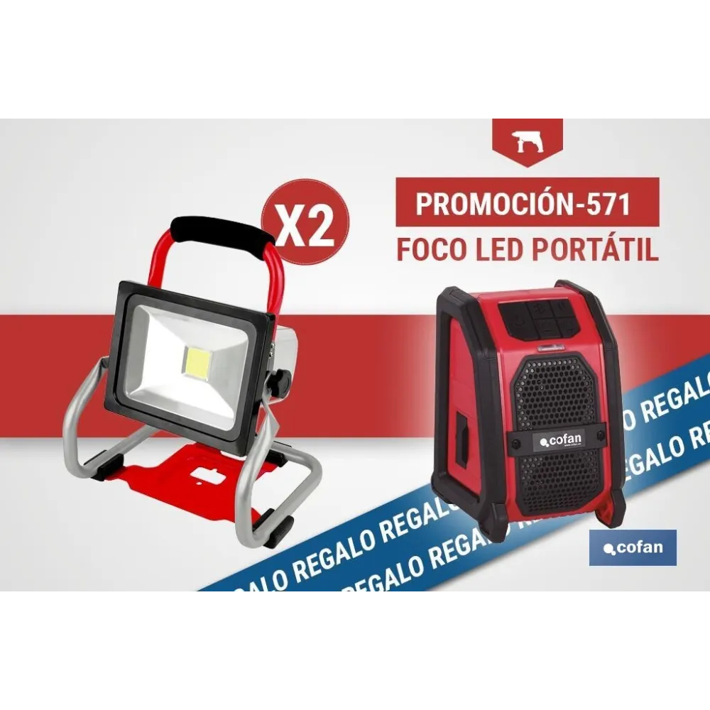 Comprar PACK DE FOCO LED PORTÁTIL (2 UDS.)  Cofan | almacendeferreteriacor.es
