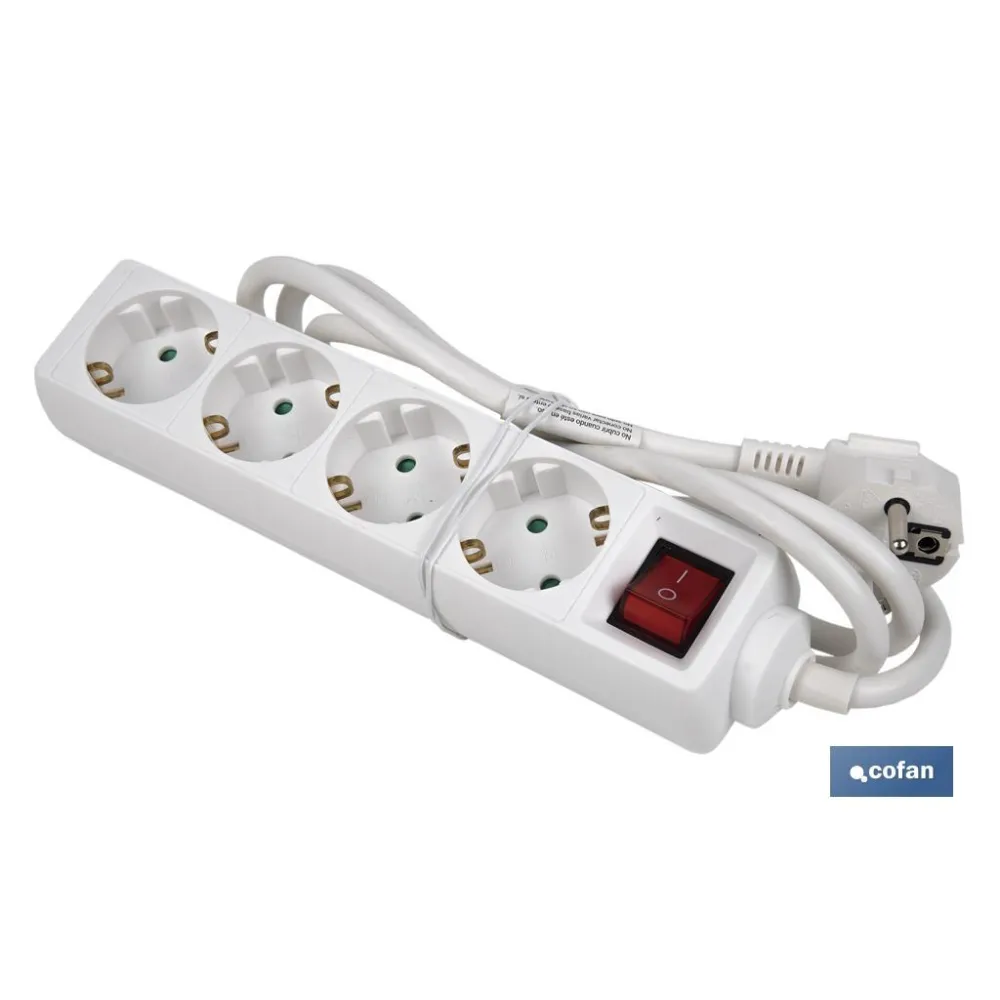 Comprar BASE MÚLTIPLE 4T. 1,4M CABLE C/INT. Cofan | almacendeferreteriacor.es