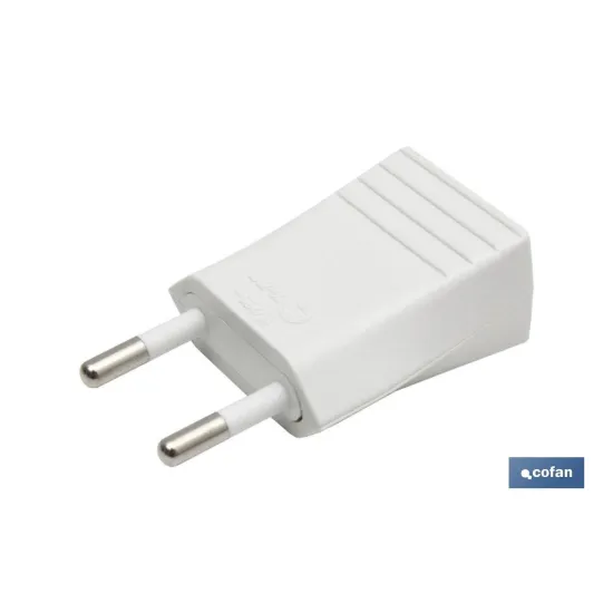 Comprar CLAVIJA BIPOLAR BLANCO (10A-250V) ( Cofan | almacendeferreteriacor.es