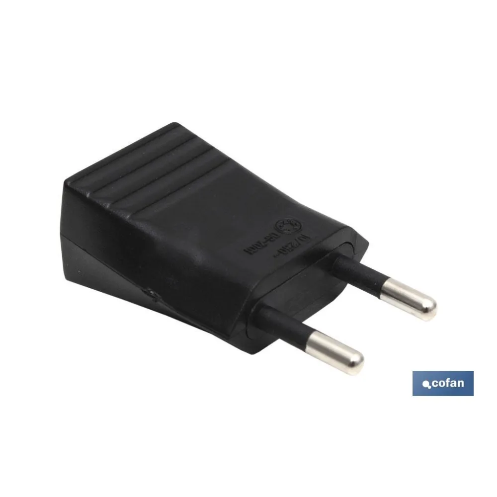 Comprar CLAVIJA BIPOLAR NEGRO (10A-250V) (P Cofan | almacendeferreteriacor.es