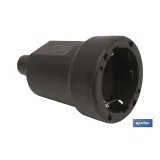 Comprar BASE ENCHUFE AEREA GOMA NEGRA (16A- Cofan | almacendeferreteriacor.es