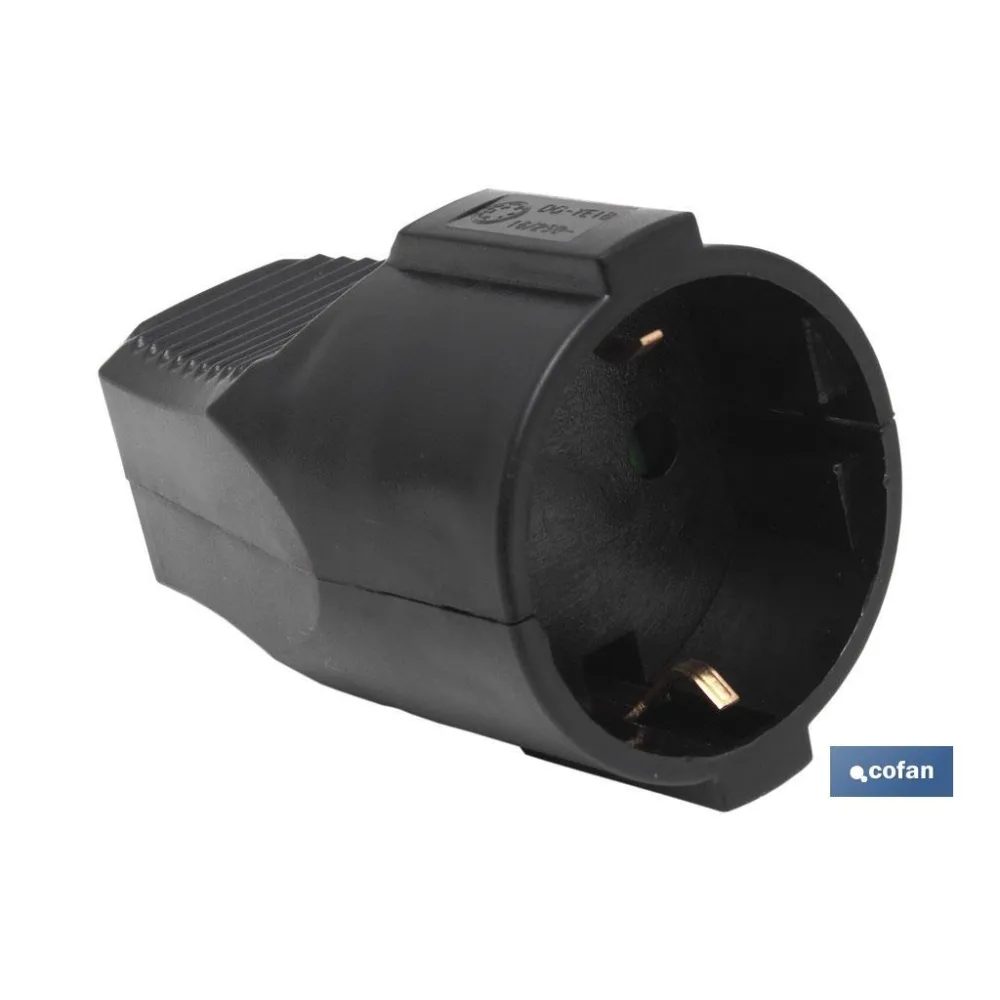 Comprar BASE ENCHUFE AEREA NEGRA (16A-250V) Cofan | almacendeferreteriacor.es