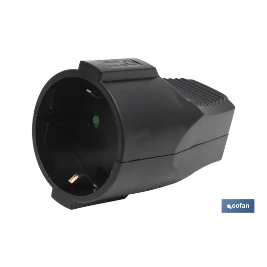 Comprar BASE ENCHUFE AEREA NEGRA (16A-250V) Cofan | almacendeferreteriacor.es