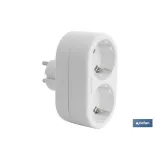 Comprar ADAPTADOR 2 VIAS FRONTAL SCHUKO (3. Cofan | almacendeferreteriacor.es