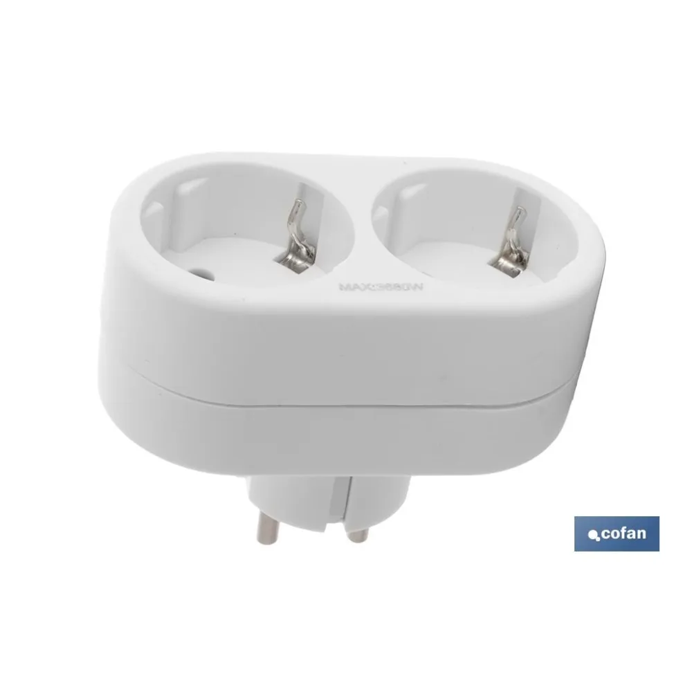 Comprar ADAPTADOR 2 VIAS FRONTAL SCHUKO (3. Cofan | almacendeferreteriacor.es