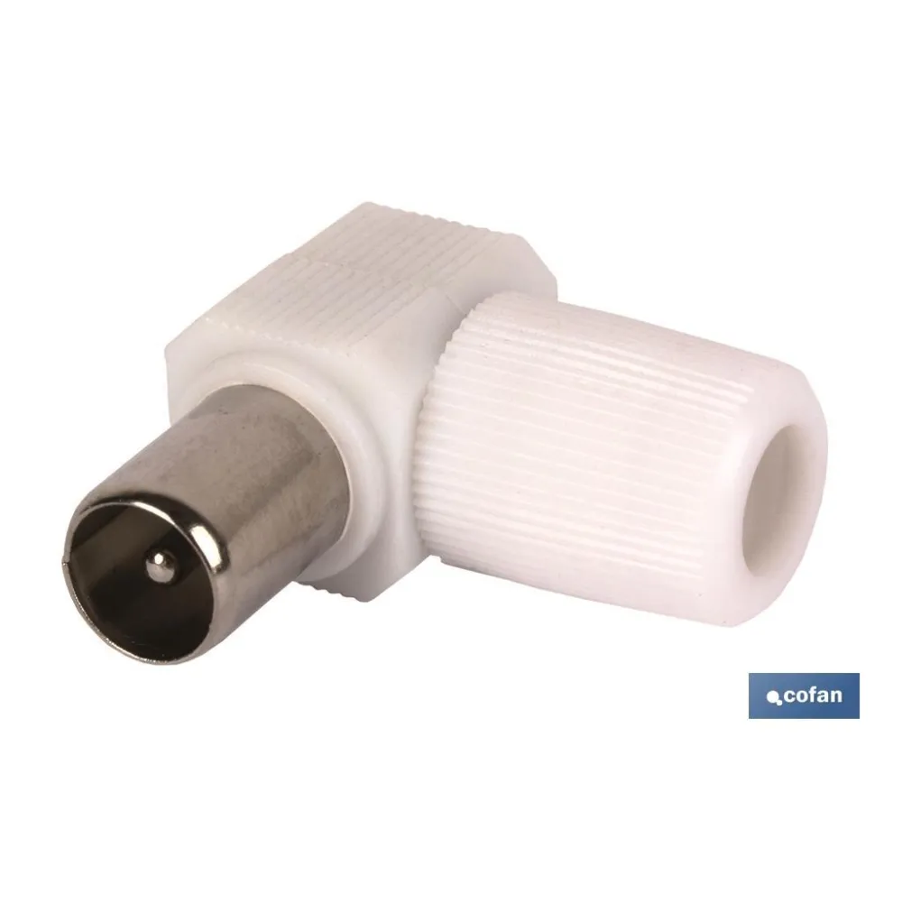 Comprar CONECTOR ANTENA MACHO CODO (9,5MM)  Cofan | almacendeferreteriacor.es