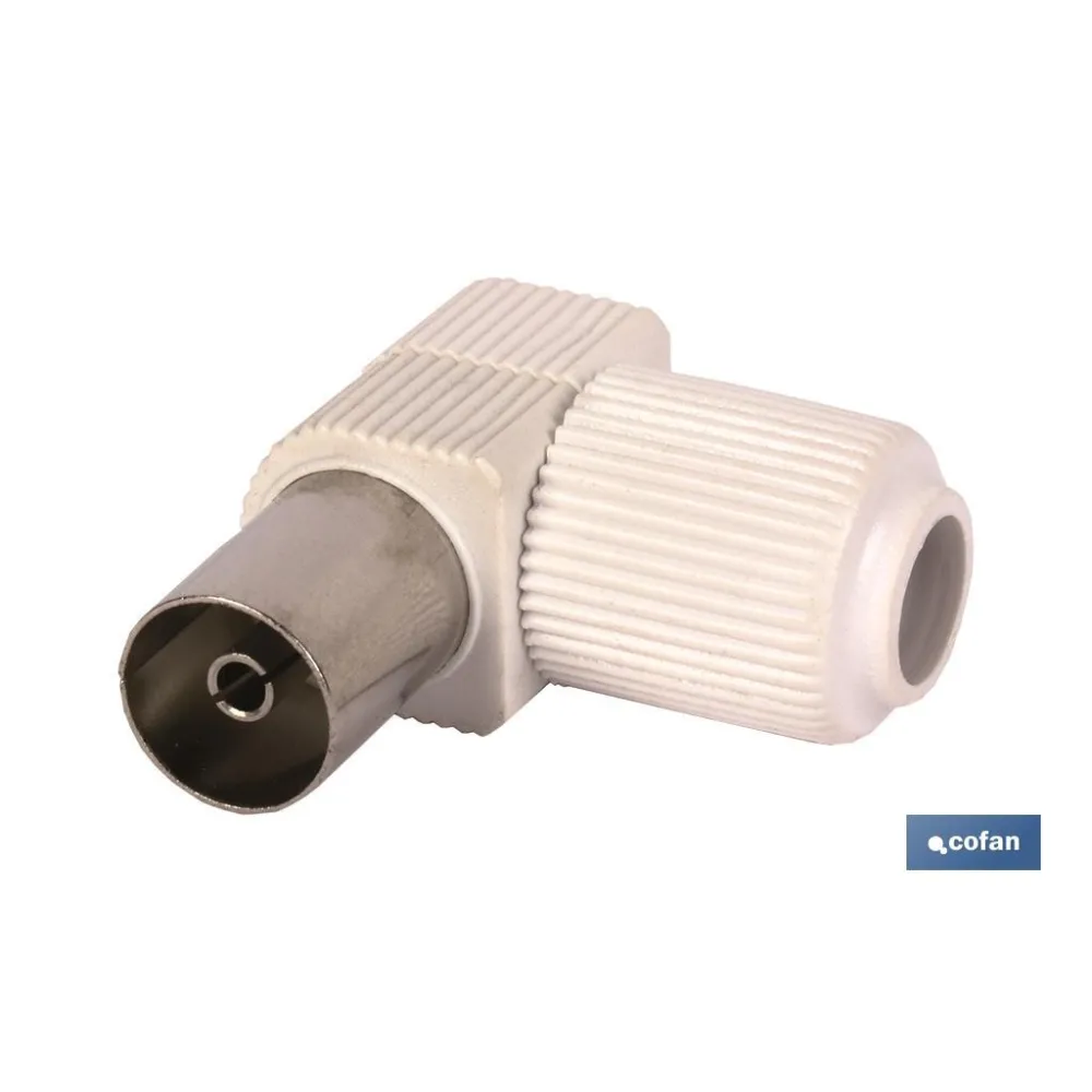 Comprar CONECTOR ANTENA HEMBRA CODO (9,5MM) Cofan | almacendeferreteriacor.es