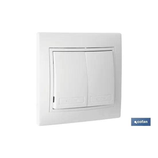 Comprar DOBLE INTERRUPTOR-CONMUTADOR EMPOTR Cofan | almacendeferreteriacor.es