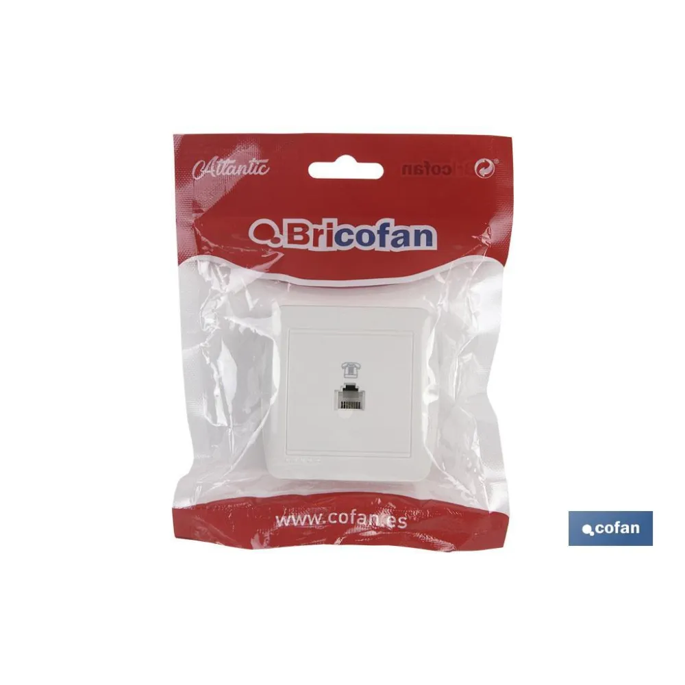 Comprar BASE TELEFONO RJ11 SUPERFICIE BLANC Cofan | almacendeferreteriacor.es