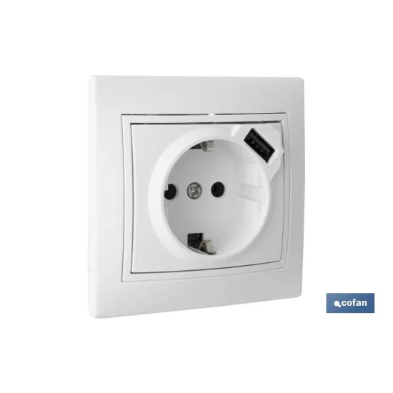 Comprar BASE ENCHUFE USB MONOBLOC MODELO PA Cofan | almacendeferreteriacor.es