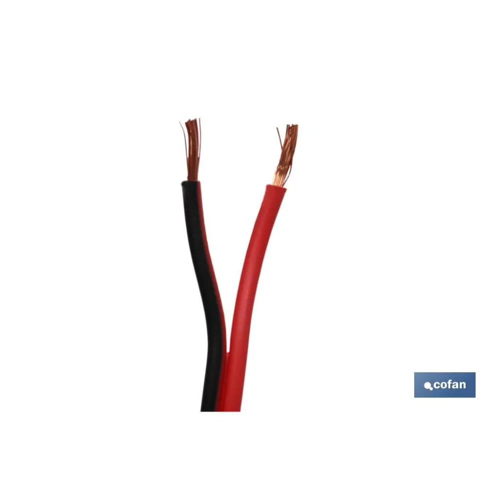 Comprar ROLLO 100M CABLE PARALELO ROJO/NEGR Cofan | almacendeferreteriacor.es