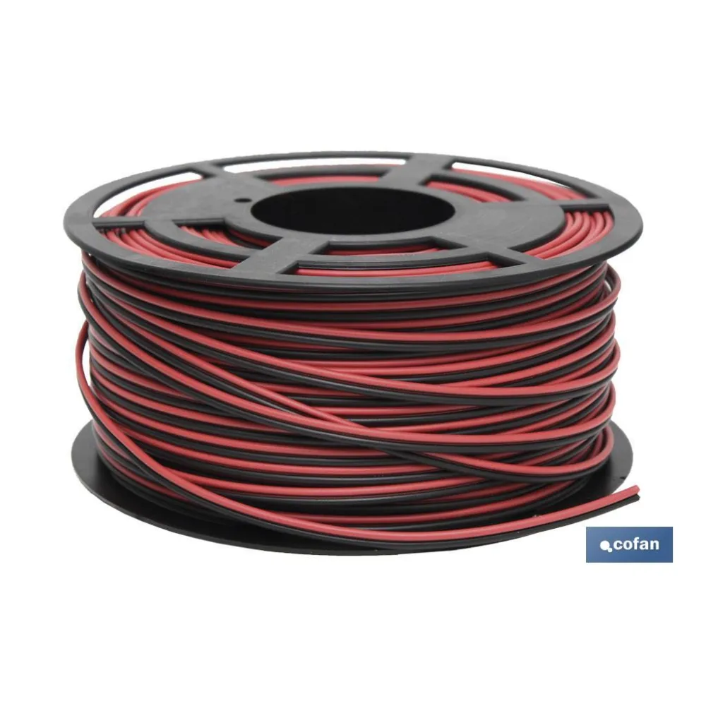 Comprar ROLLO 100M CABLE PARALELO ROJO/NEGR Cofan | almacendeferreteriacor.es