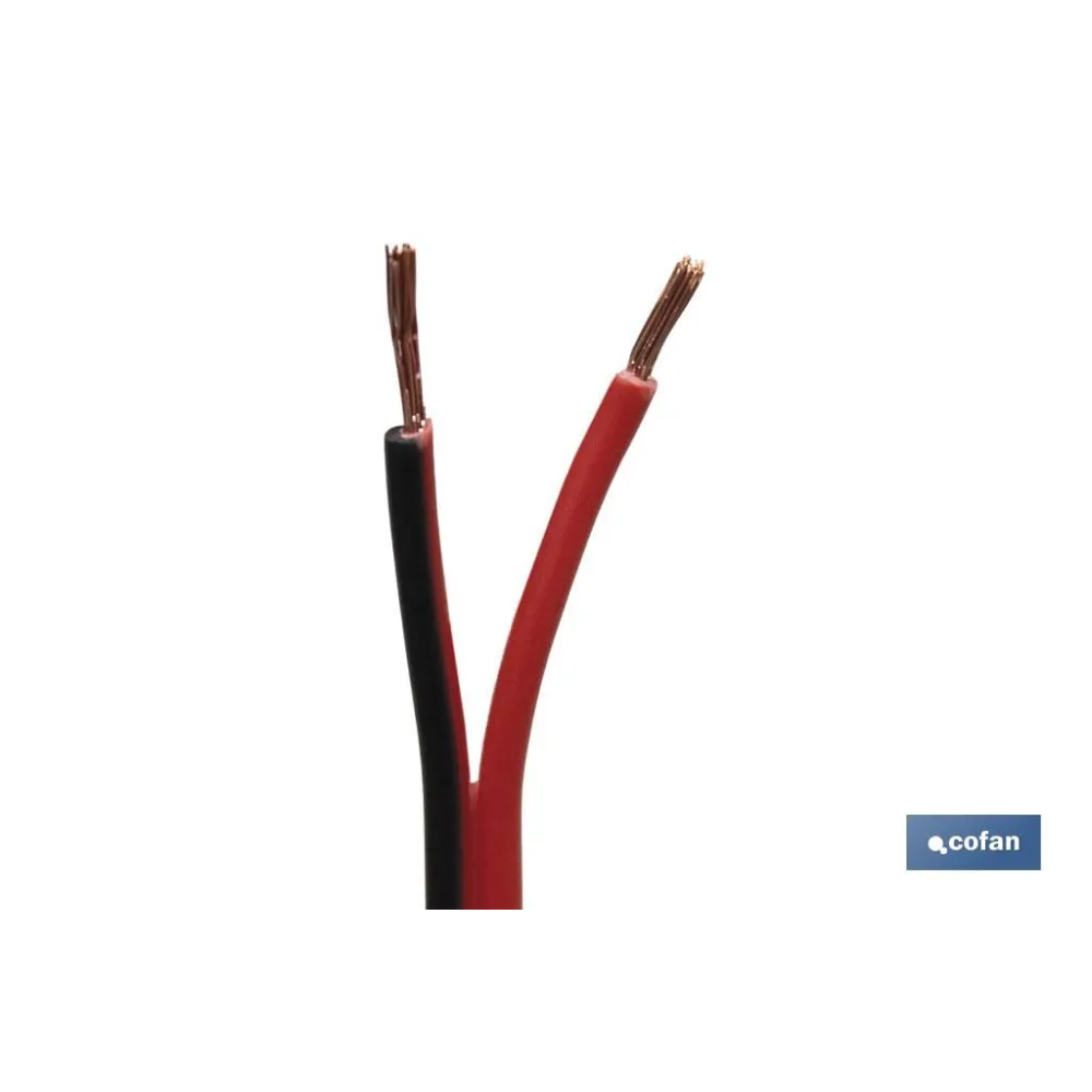 Comprar ROLLO 100M CABLE PARALELO ROJO/NEGR Cofan | almacendeferreteriacor.es