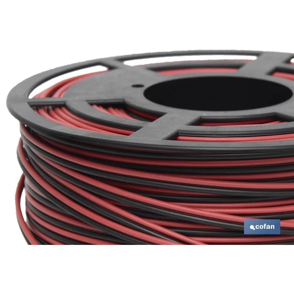 Comprar ROLLO 100M CABLE PARALELO ROJO/NEGR Cofan | almacendeferreteriacor.es