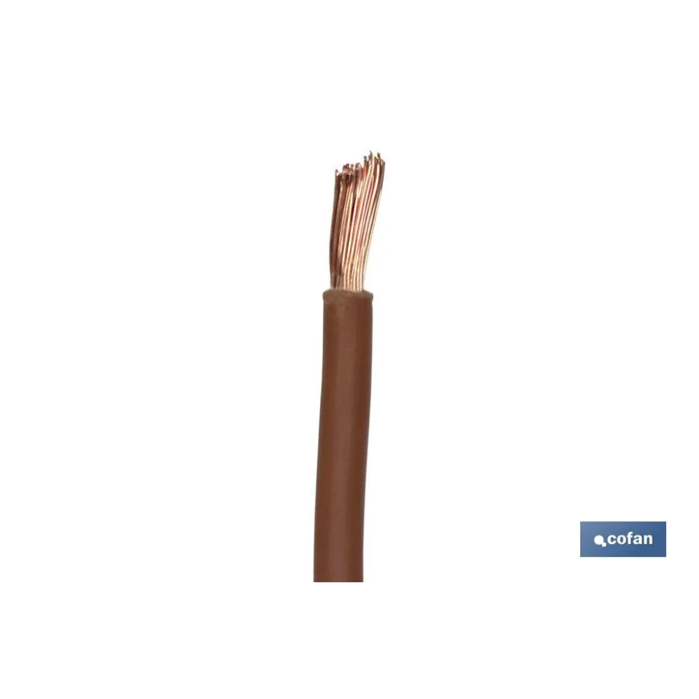 Comprar ROLLO CABLE H07V-K 1X6MM2 MARRÓN (1 Cofan | almacendeferreteriacor.es