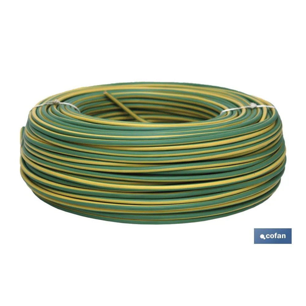 Comprar ROLLO CABLE H07V-K 1X6MM2 AMAR/VER  Cofan | almacendeferreteriacor.es