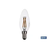 Comprar BOMBILLA LED VELA FILAMENTO E14 4W  Cofan | almacendeferreteriacor.es