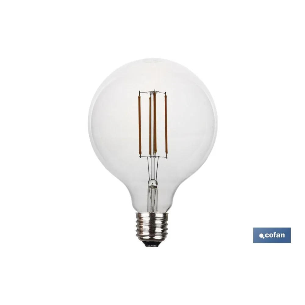 Comprar BOMBILLA LED GLOBO CLARO E27 4W 380 Cofan | almacendeferreteriacor.es