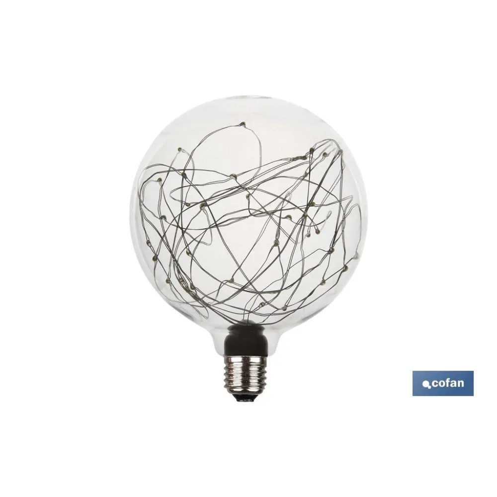 Comprar BOMBILLA LED GLOBO ESTRELLAS E27 1, Cofan | almacendeferreteriacor.es