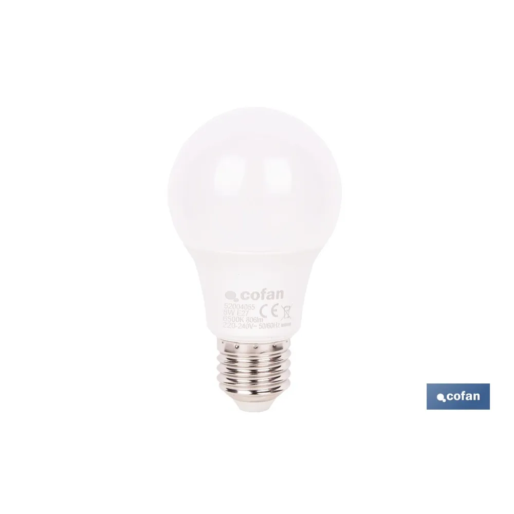 Comprar BOMBILLA LED CLASSIC E27 8 W 806 LM Cofan | almacendeferreteriacor.es