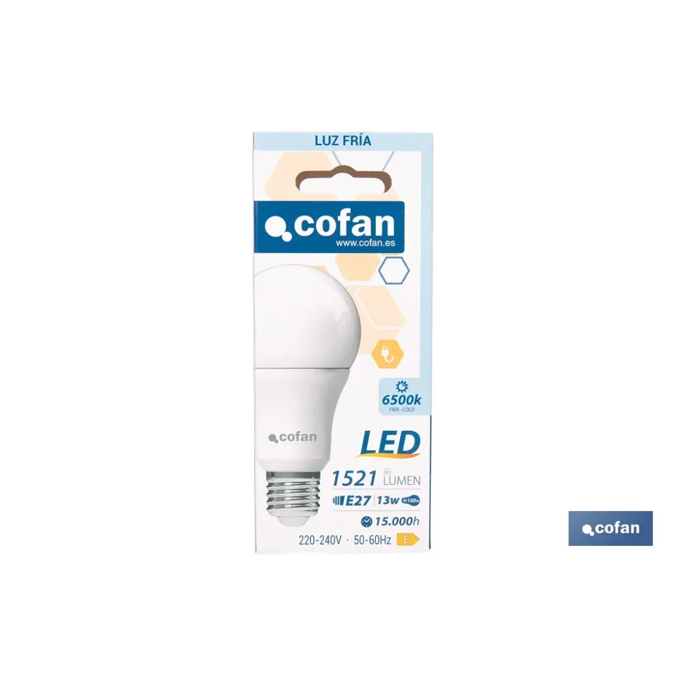 Comprar BOMBILLA LED CLASSIC E27 13 W 1521  Cofan | almacendeferreteriacor.es