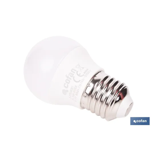 Comprar BOMBILLA LED ESFÉRICA E27 6.5 W 806 Cofan | almacendeferreteriacor.es