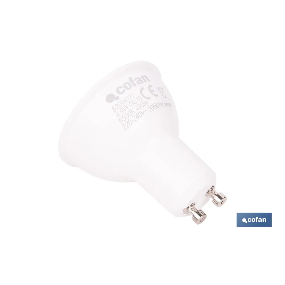 Comprar BOMBILLA LED GU10 4.9 W 450 LM 6500 Cofan | almacendeferreteriacor.es