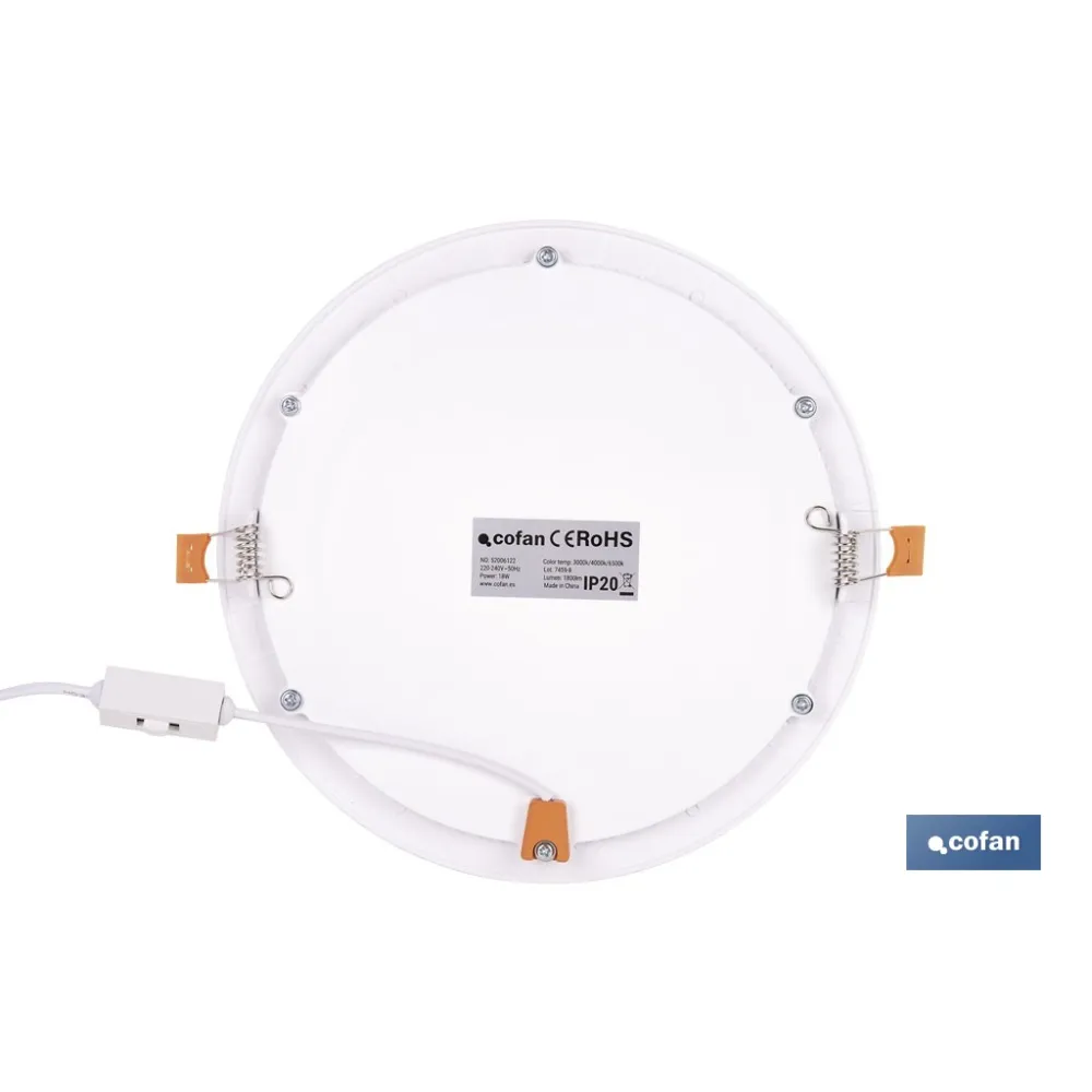 Comprar DOWNLIGHT EMPOTRABLE BLANCO SMD 18  Cofan | almacendeferreteriacor.es