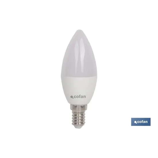 Comprar BOMBILLA LED 8W VELA E14 220º 810LM Cofan | almacendeferreteriacor.es