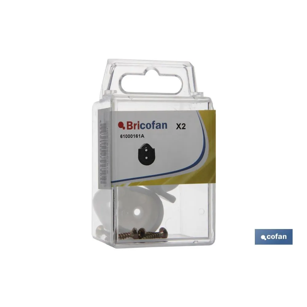 Comprar BL 2 UDS SOPORTE BARRA ARMARIO MARR Cofan | almacendeferreteriacor.es
