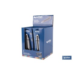 EXPOSITOR DE CÚTER DE ALUMINIO 18 MM 12 UDS.