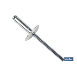 REMACHE ALUMINIO ALA ANCHA D-16  4,8 X 16 MM