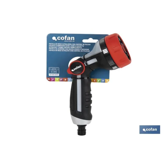 Comprar PISTOLA DE RIEGO CON CONTROL DE CAU Cofan | almacendeferreteriacor.es