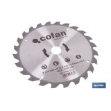DISCO CORTE PARA MADERA Ø210 MM X 25,4 MM X 2,4 MM, 24 DIENTES