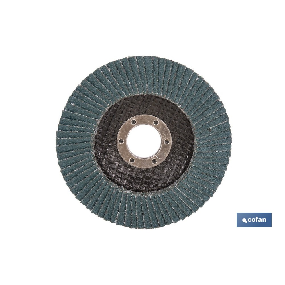 DISCO LAMINADO PROFESIONAL INCLINADO 115 MM. - GRANO 40 ZIRCONIO