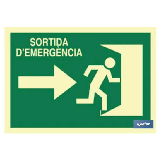 Comprar SEÑAL LUMINISCENTE 297X210MM. (PACK Cofan | almacendeferreteriacor.es