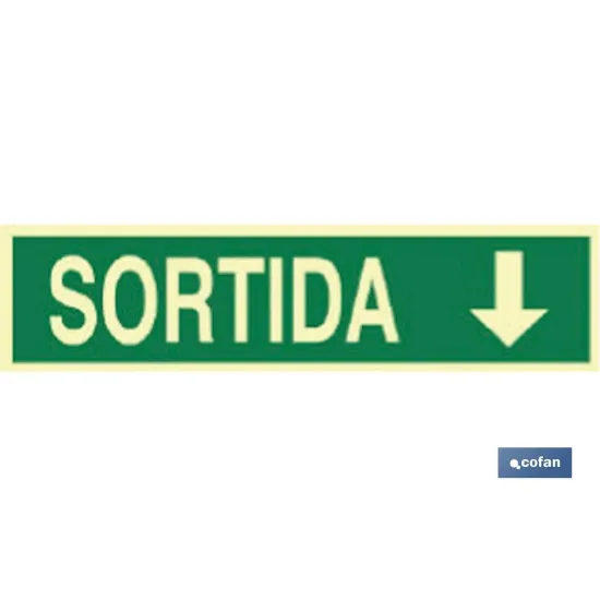 Comprar SEÑAL LUMINISCENTE 400X100MM. (PACK Cofan | almacendeferreteriacor.es